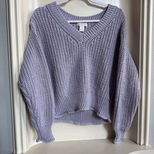 H&M Chunky Lilac Sweater Size XS